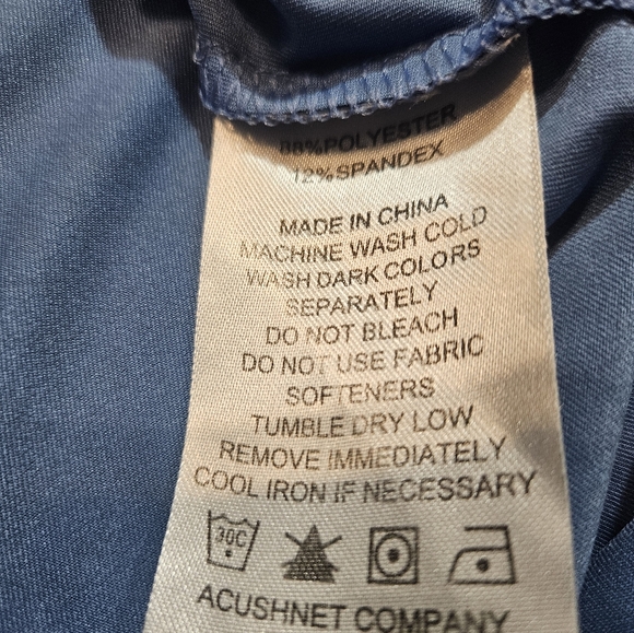 FootJoy Golf Polo Shirt XL Blue Floral Print Performance - Picture 5 of 6